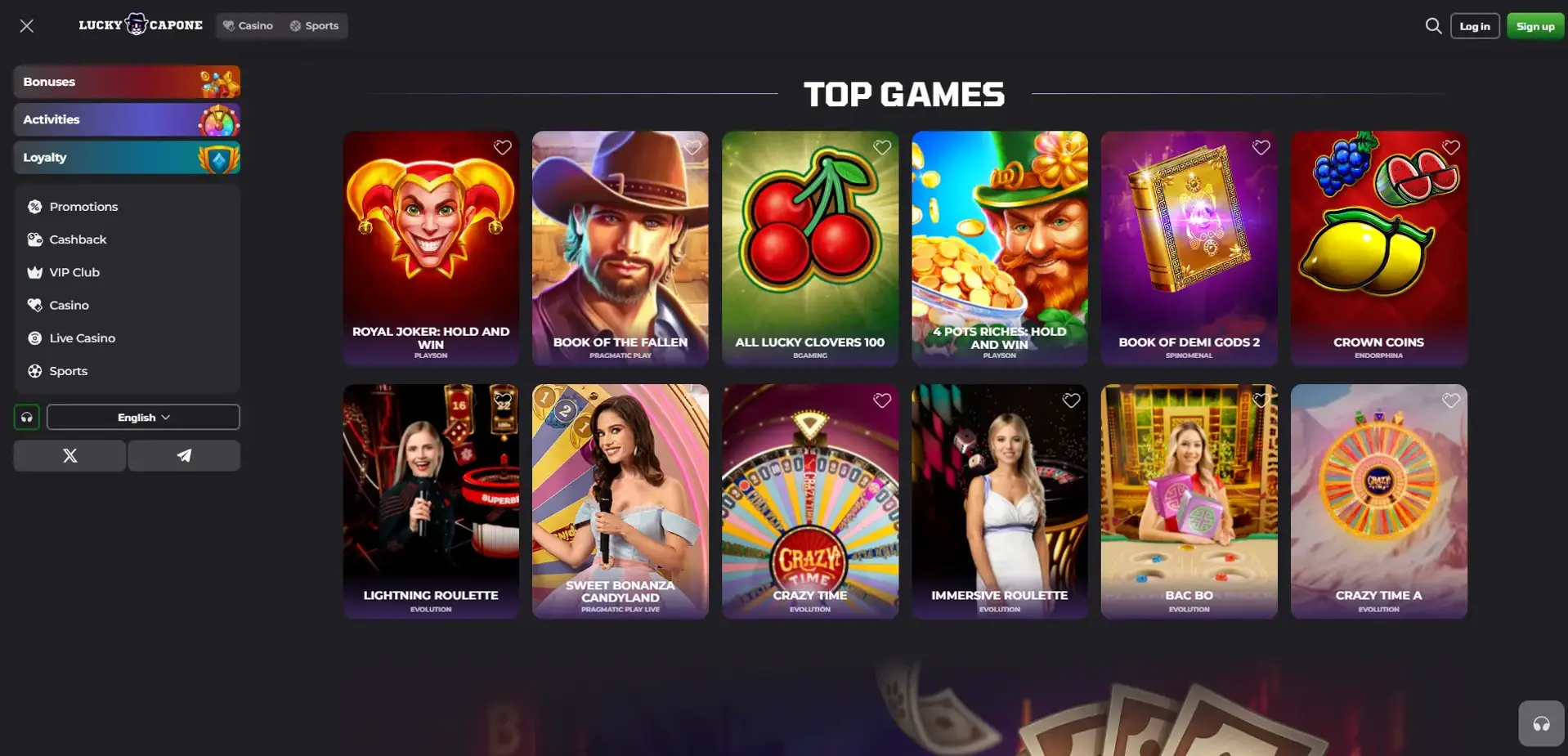 Luckycapone Casino